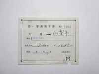 山梨市駅普通乗車券